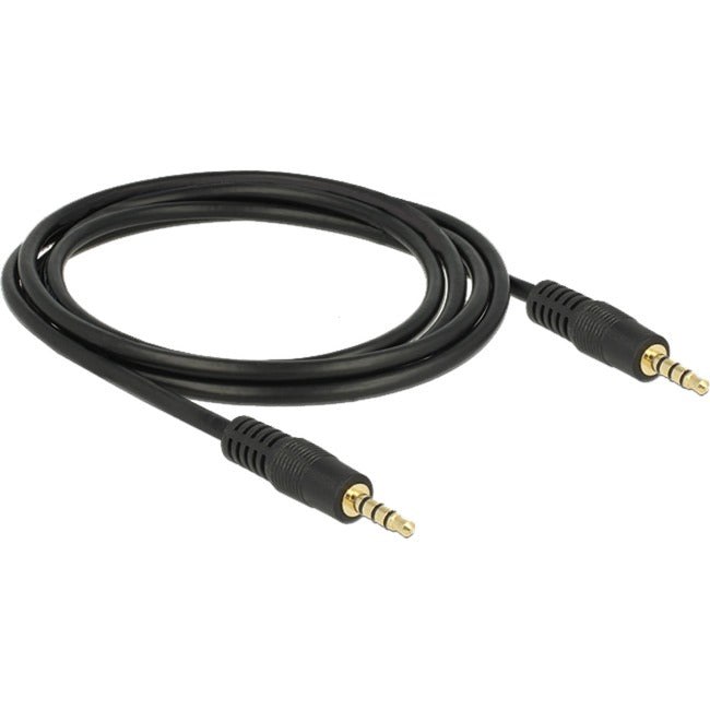 Delock 3,5 mm männlech > 3,5 mm männlech Kabel (schwaarz, 2 Meter)