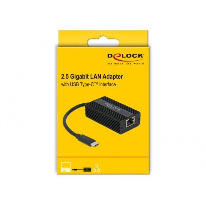 DeLOCK USB-C samec > 2,5 Gigabit LAN