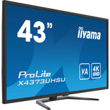 Iiyama Prolite X4373UHSU-B1 43 4K UHD Monitor (Black, 2x HDMI, 2x DisplayPort, Mini-DisplayPort, 4x USB-A, USB-B)