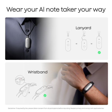 Plaud notepin s dictation device (silver, 64 gb, bluetooth 5.2 ble (bluetooth low energy) wi-fi)