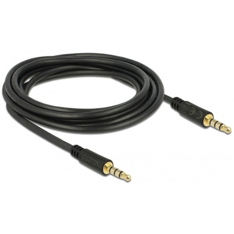 Delock 3,5 mm männlech > 3,5 mm männlech Kabel (schwaarz, 3 Meter)
