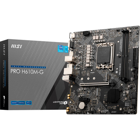 Msi Pro H610M-G Socket 1700 Motherboard (GB-LAN, Sound, µATX)