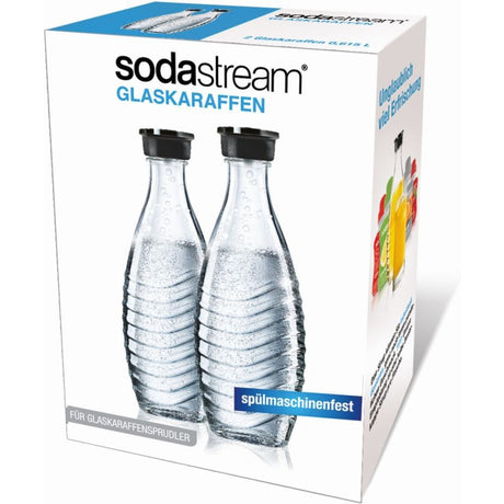 Sodastream 1047200490 Duo Pack Carafe (Transparent Black, incl. 2 Glass Carafes)