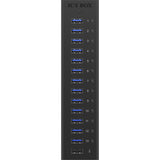 Icy Box IB-AC6113 USB Hub (black, 13x USB 3.0, 1x USB charging port)