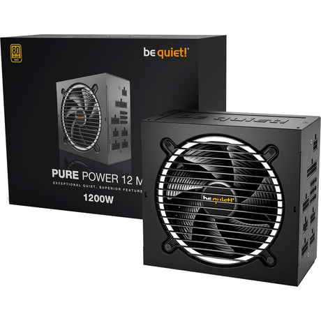 Be quiet! pure power 12m modular 1200 watt power supply (black, 1x 12v-2x6, 4x pcie)