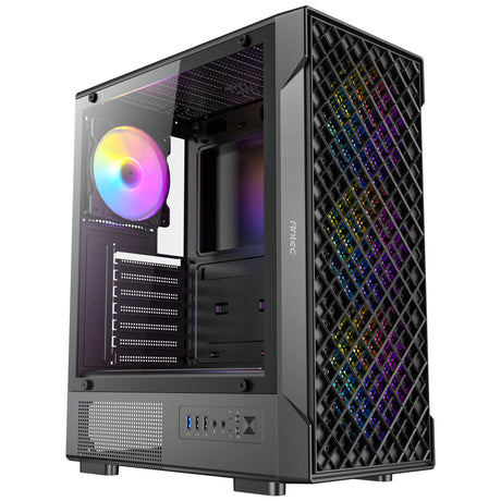 Obudowa midi tower Antec vx320 argb (czarna | 3x usb-a | szkło hartowane)