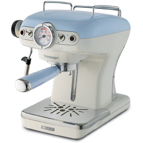 Ariete Vintage Espresso Maschinn 1389 15 (hellblo wäiss)