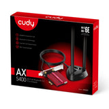 Adapter Cudy AX5400 Wi-Fi 6e Bluetooth 5.3 PCI-E WLAN (czerwony)
