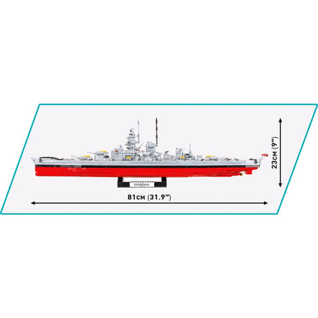 Cobi battleship gneisenau constructiespeelgoed (schaal 1:300)