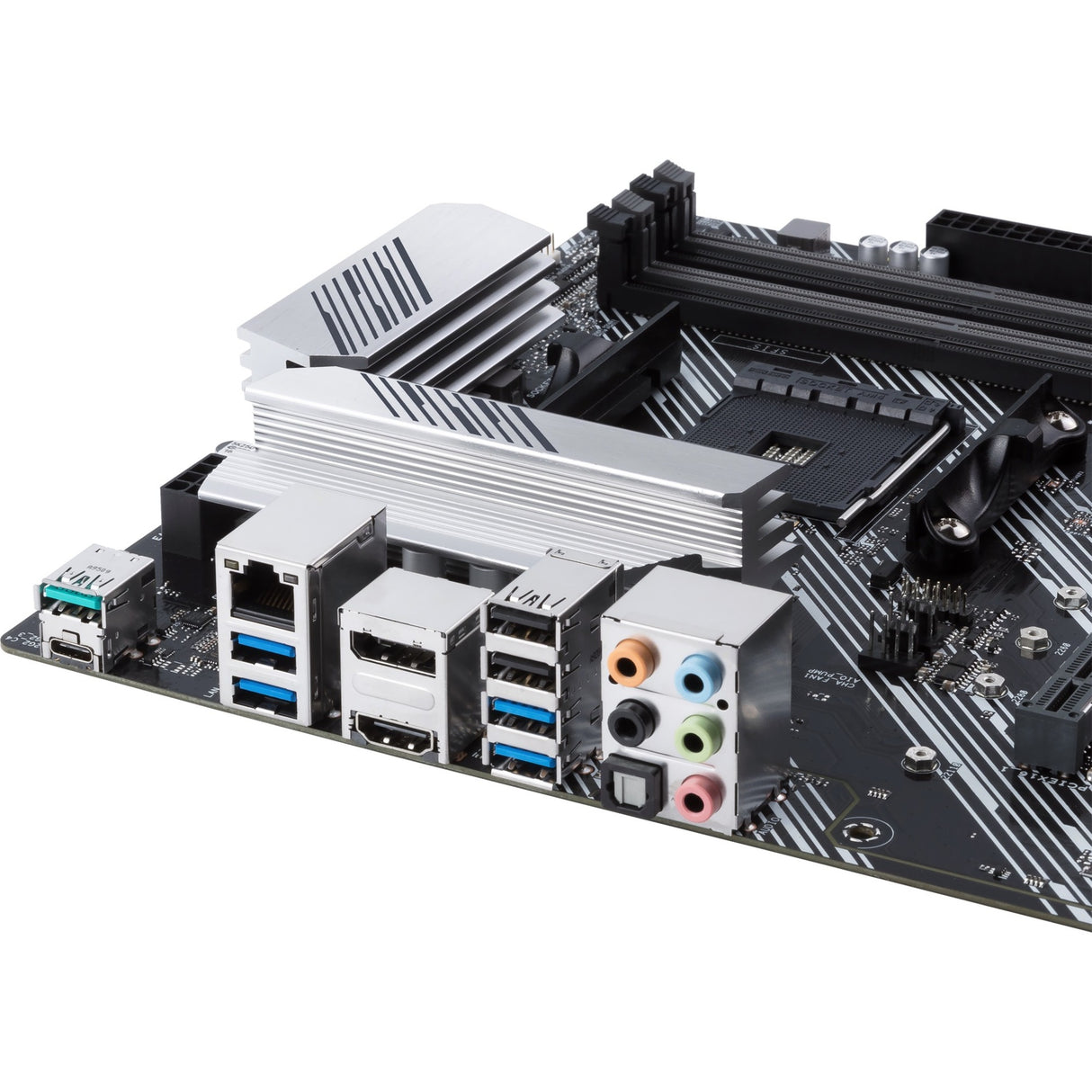 Asus Prime B550-Plus Socket AM4 Motherboard (black silver, RAID, GB-LAN, sound, ATX)