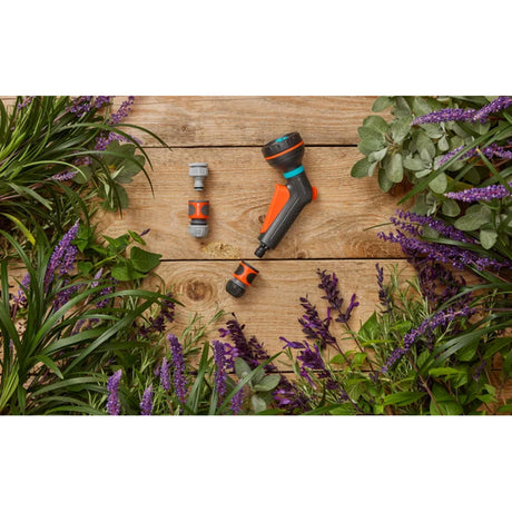 Gardena Classic Multi-Sprayer Starter Set Incl. Water Stop Spray Gun (18373-20 | sprayer | water stop | tap connector | hose connector)