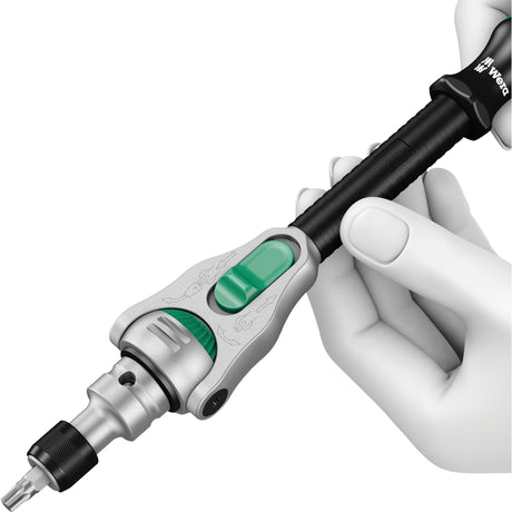 Wera 8100 SC 6 Zyklop Speed Ratchet Set, 1/2-inch Drive Tool Set (Black Green, 28-piece)