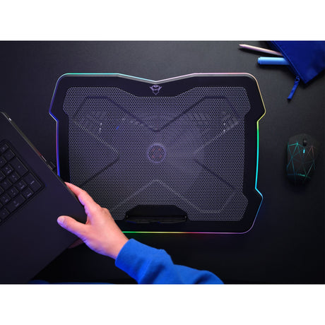 Trust GXT 1126 Aura laptopkylare (svart, RGB)