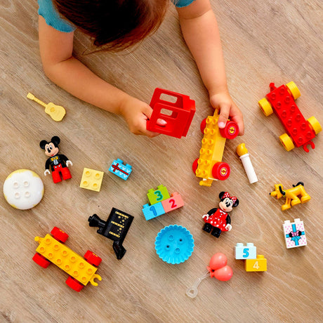 Lego duplo disney mickey minnie födelsedagståg, byggbar leksak för småbarn 10941