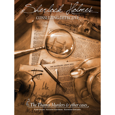 Asmodee Sherlock Holmes Consulting Detective: The Thames Murdes Other Cases Brettspiel (englisch, 1 – 8 Spieler, 60 – 90 Minuten, ab 12 Jahren)