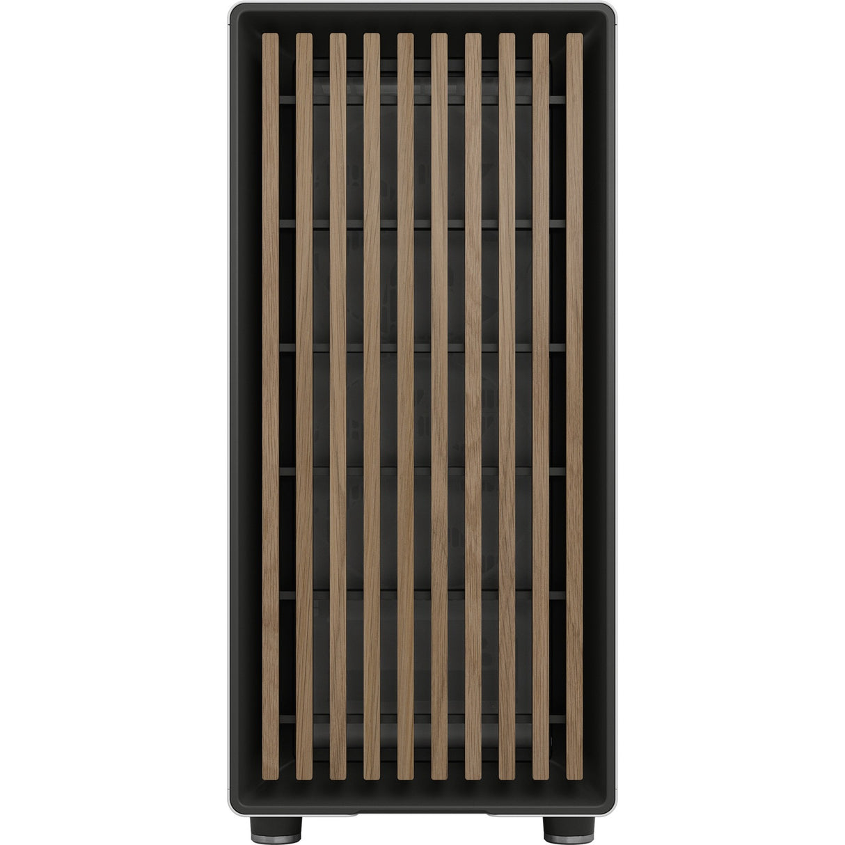 Fractal design north midi tower behuizing (wit houtkleur | 2x usb-a | 1x usb-c | tempered glass)