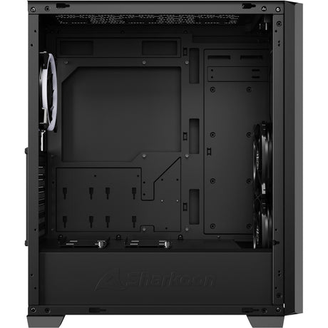 Sharkoon vs9 rgb černé midi tower pouzdro (černé | 2x usb-a | 1x usb-c | rgb | tvrzené sklo)