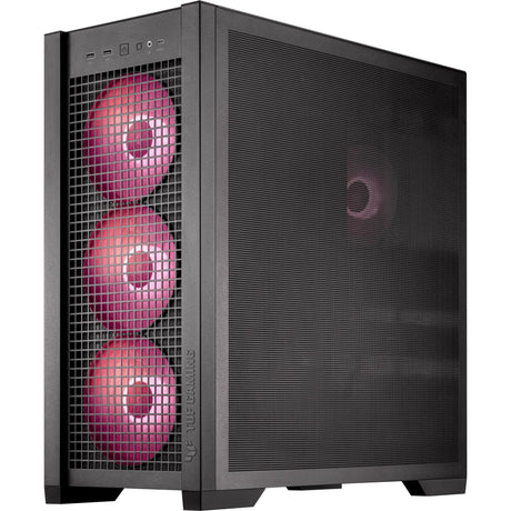 Caixa de torre midi Asus tuf gaming gt302 argb (preta | 2x usb-a | 1x usb-c | rgb | vidro temperado)