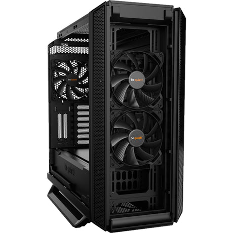 Roueg sinn! Silent Base 802 Fënster Midi Tower Gehäuse (schwaarz | 2x USB-A | 1x USB-C | Fënster)