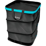 Gardena Rectangular Pop-Up Garden Waste Bag, Size M (Black Turquoise, up to 130 Liters)