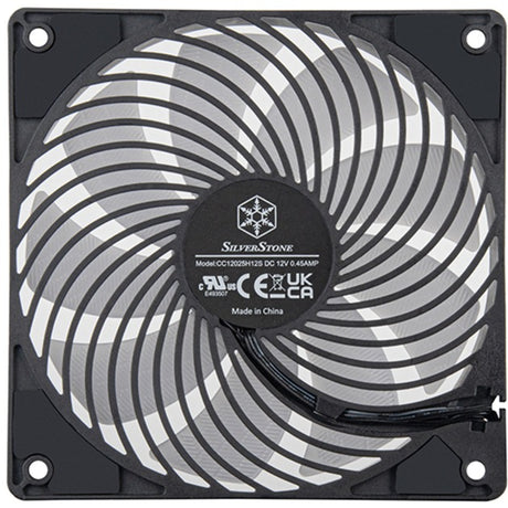 Silverstone luftpenetrator 120sk argb fallfläkt (svart, 120 x 120 x 25 mm, pwm)