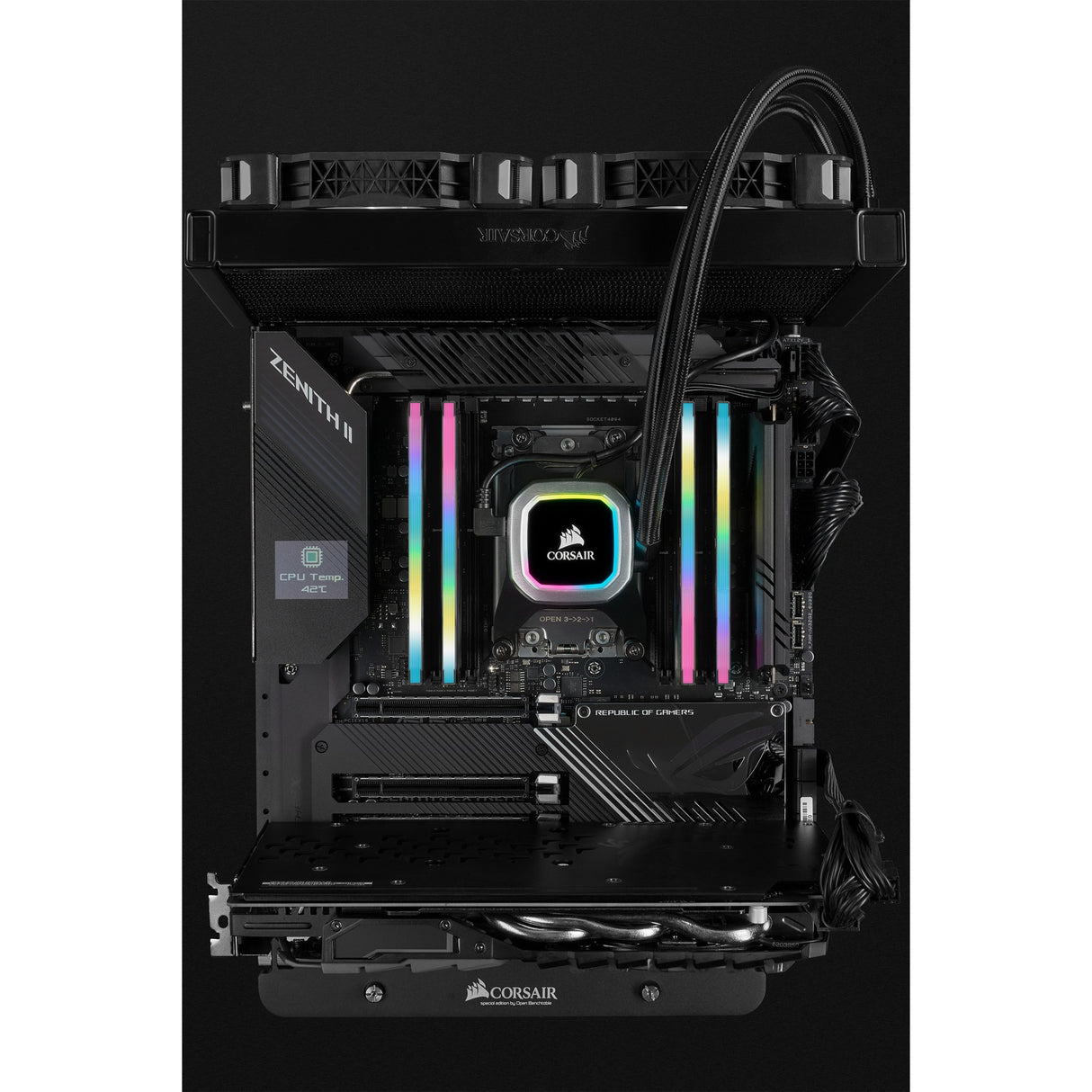 Corsair Vengeance RGB Pro SL 32 GB DDR4-3200 (2x 16 GB) RAM (schwaarz, cmh32gx4m2e3200c16, xmp 2.0)