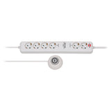 Brennerstuhl eco-line maitinimo juostos komforto jungiklis plius el csp 24 6 krypčių baltas 1,5 m h05vv-f 3g1,5 2 nuolatiniai, 4 perjungiami išoriniai kojiniai jungikliai