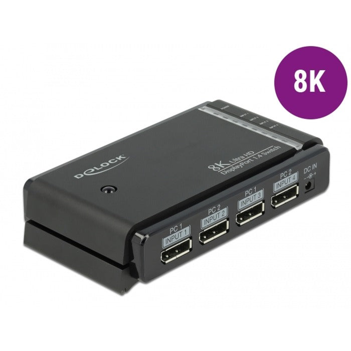 Delock Displayport přepínač 2x 2 displayport in na 1x 2 displayport out (černá)
