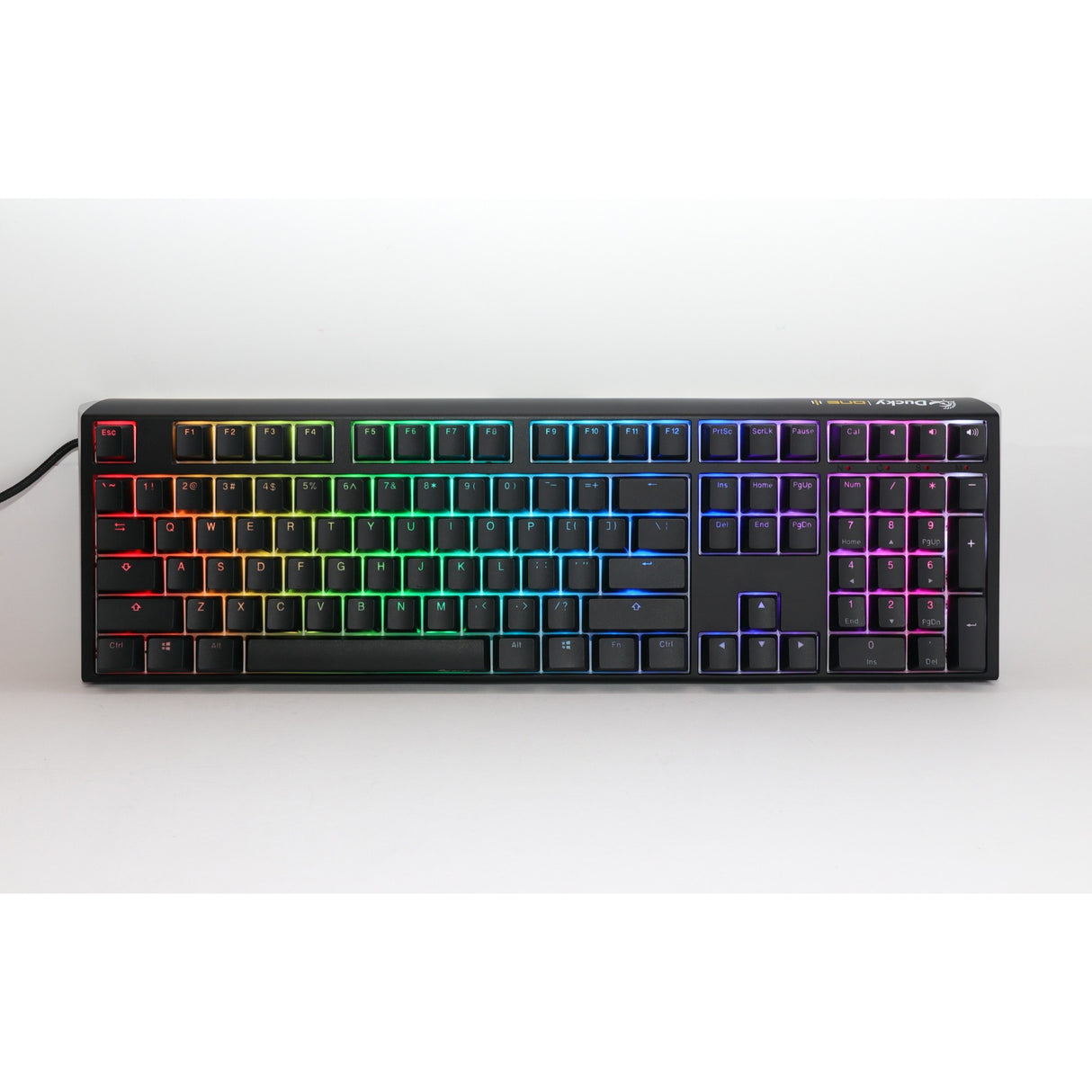 Ducky One 3 Classic, keyboard (black white, US layout, Cherry MX Red, RGB LED, double-shot PBT, hot-swappable, Quack Mechanics)