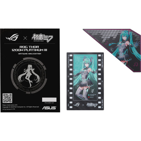 Asus rog thor platinum iii hatsune miku edition modulaire 1200 watt voeding (zwart, 1x 12v-2x6, 4x pcie)