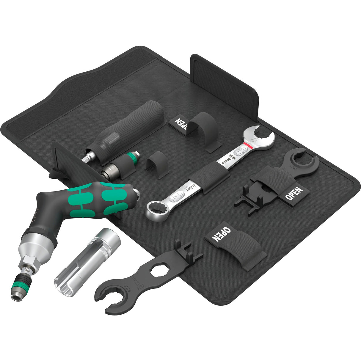 Wera 9524 Solar Panel Mounting Tool Set 1 tool set (black green, 7-piece)