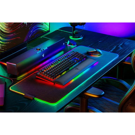 Teclado mecânico para jogos Razer blackwidow v4 pro rgb (preto, layout americano (qwerty), amarelo, 100%)