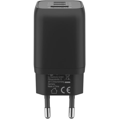 Rychlá nabíječka Goobay USB-C nano (65 W) a textilní kabel USB-C (černý, 1 metr)