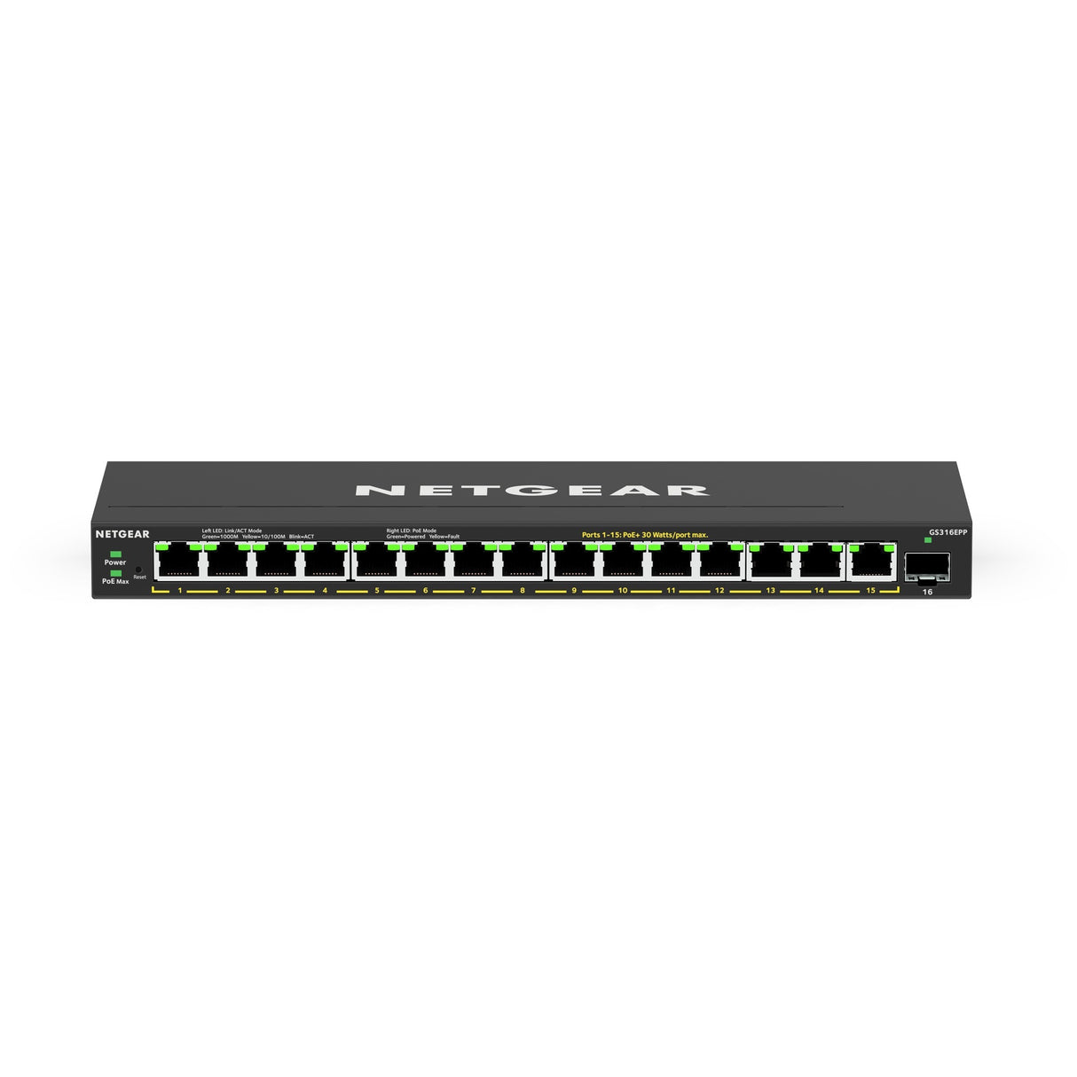 Netgear gs316epp switch (black)