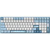 Iqunix F97 Wintertide Wireless Mechanical Keyboard (light blue, US layout (QWERTY), Cherry MX silent red, 96%, RGB LEDs, hot-swappable, PBT, 2.4GHz | Bluetooth 5.1 | USB-C)