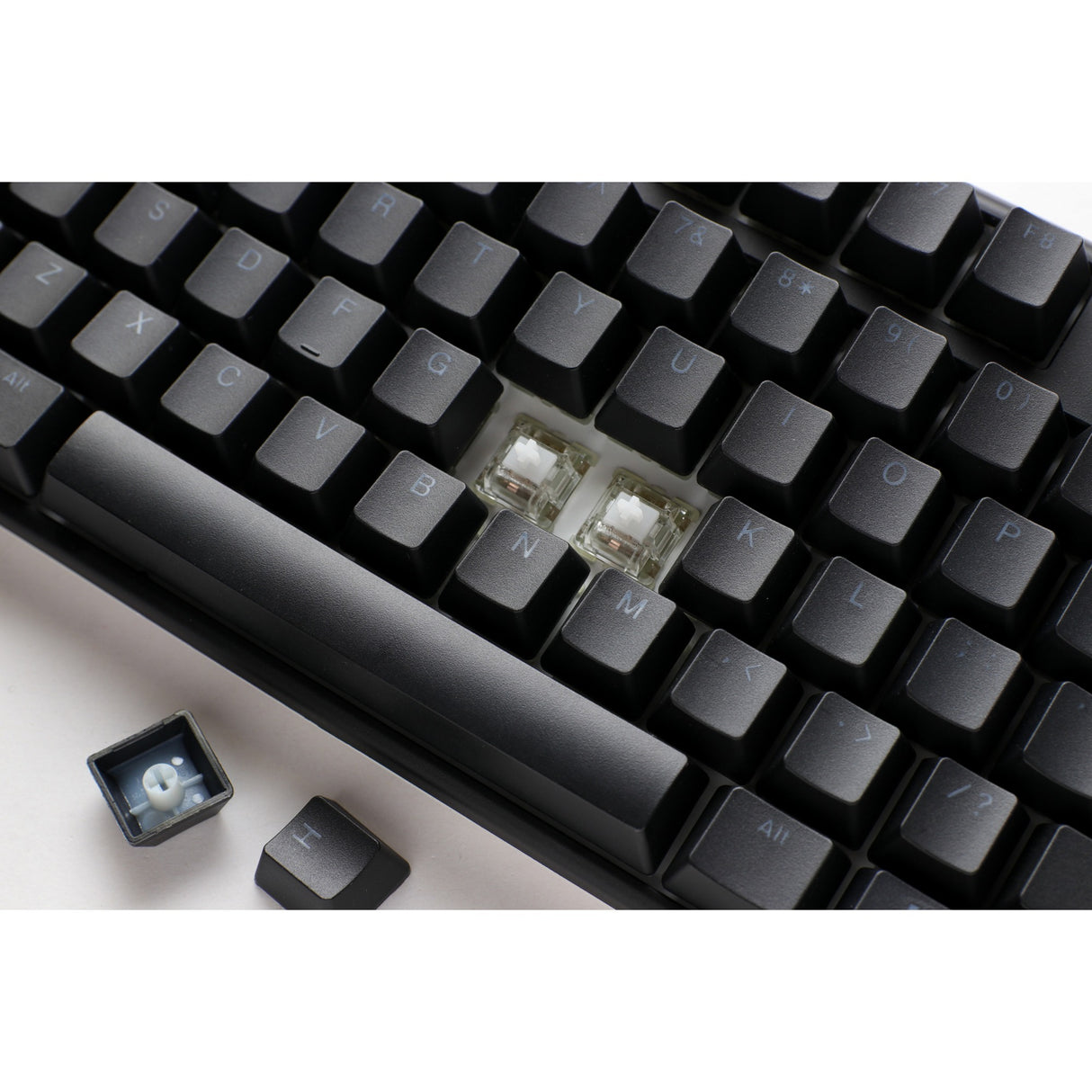 Ducky One 3 Classic TKL, keyboard (black white, US layout, Cherry MX Speed Silver, RGB LED, double-shot PBT, hot-swappable, Quack Mechanics, 80%)