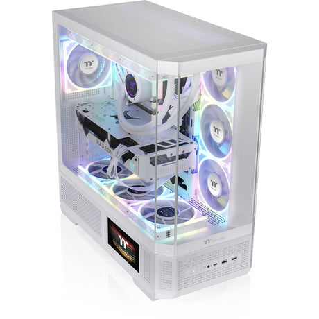 Thermaltake View 370 TG ARGB Snow Midi Tower Case (White | 2x USB-A | 1x USB-C | RGB | Tempered Glass)