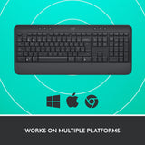 Bezdrátová komfortní klávesnice Logitech signature k650 (grafit, americké mezinárodní rozložení (qwerty), 100 %)