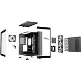 Fique quieto! caixa de torre midi de base de luz 600 lx (preta | 2x USB-A | 1x USB-C | RGB | janela)