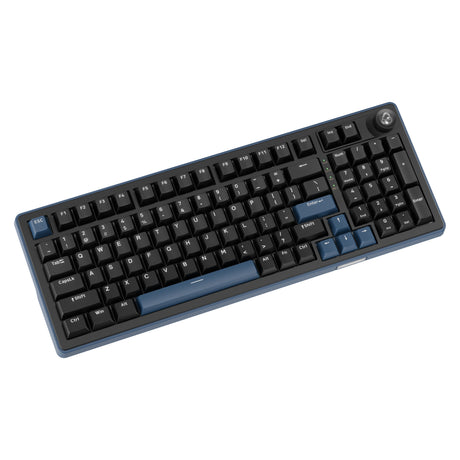 Ducky ok-m-98 rgb mechanical keyboard (black, US layout (QWERTY), KTT Linear, 96%, RGB, hot-swap, PBT, 2.4 ghz | bluetooth | USB-C)