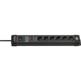 Brennenstuhl premium-line 6-way surge protector power strip (black, 1.8 meter, 26,000A surge protection)