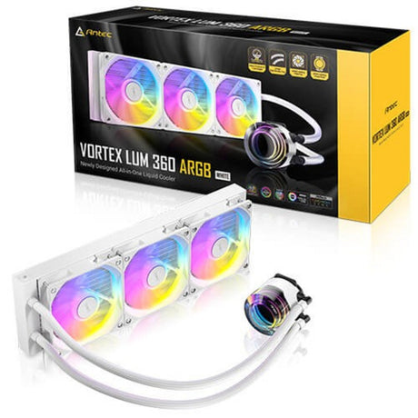 Chłodzenie wodne Antec Vortex Lum 360 Arb (białe, 4-pinowe złącze wentylatora PWM)