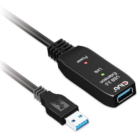 Club 3D USB 3.2 Gen1 aktivni repetitorski podaljšek (črn, 5 metrov)