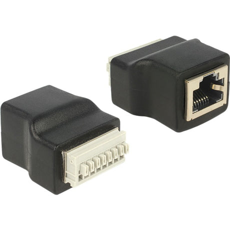 Delock adapter rj45 ženski > priključni blok s tipko 8 pin (črn)