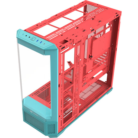Thermaltake view 600 tg mint jordbær stort tårnhus (myntebær | 2x USB-A | 1x USB-C | herdet glass)
