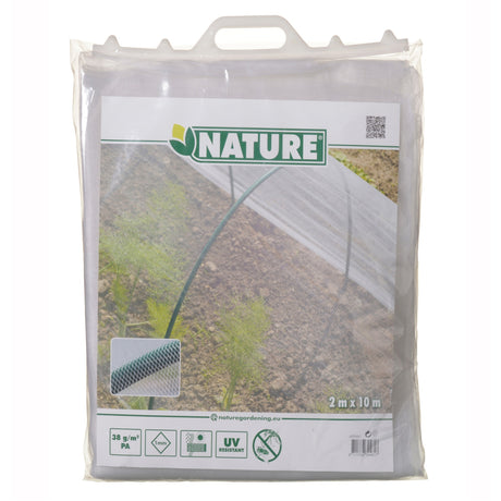 Tela anti-insetos Nature em malha anti-insetos (branca transparente, 2 x 10 m)