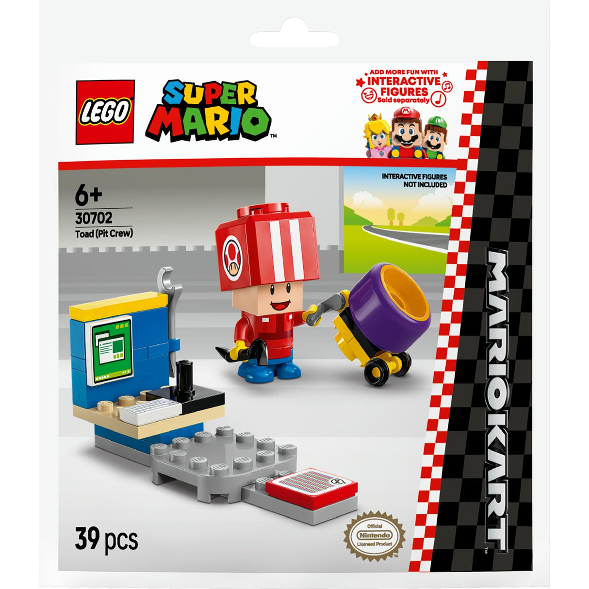 LEGO Super Mario - Mario Kart - Toad (Pit Stop) Construction Toy (30702)