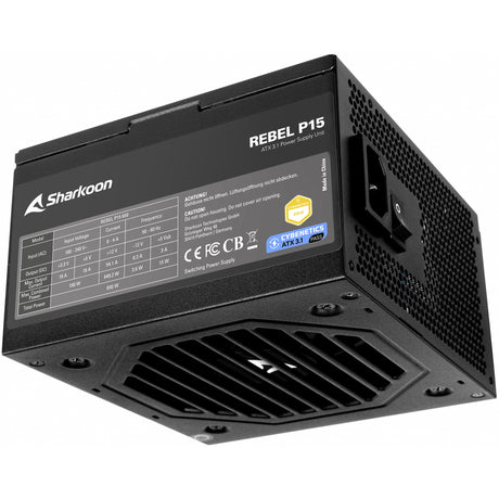 Sharkoon rebel p15 650 watt power supply (black, 1x 12v-2x6, 2x pcie)