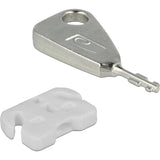 Delock Blokada portu USB do żeńskiego zamka wpuszczanego USB-A (biało-srebrny)