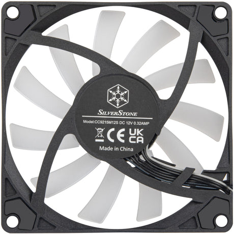Silverstone air slimmer 90 argb ház ventilátor (fekete, 92 x 92 x 15 mm, pwm)